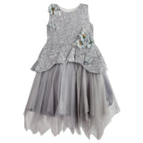 Girls Fancy Frock - Grey, Kids, Girls Frocks, Chase Value, Chase Value