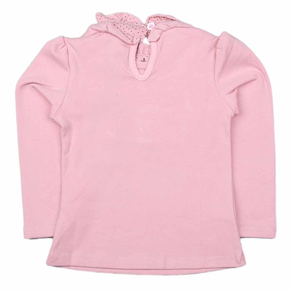 Girls Full Sleeves T Shirt - Peach, Kids, Girls T-Shirts, Chase Value, Chase Value