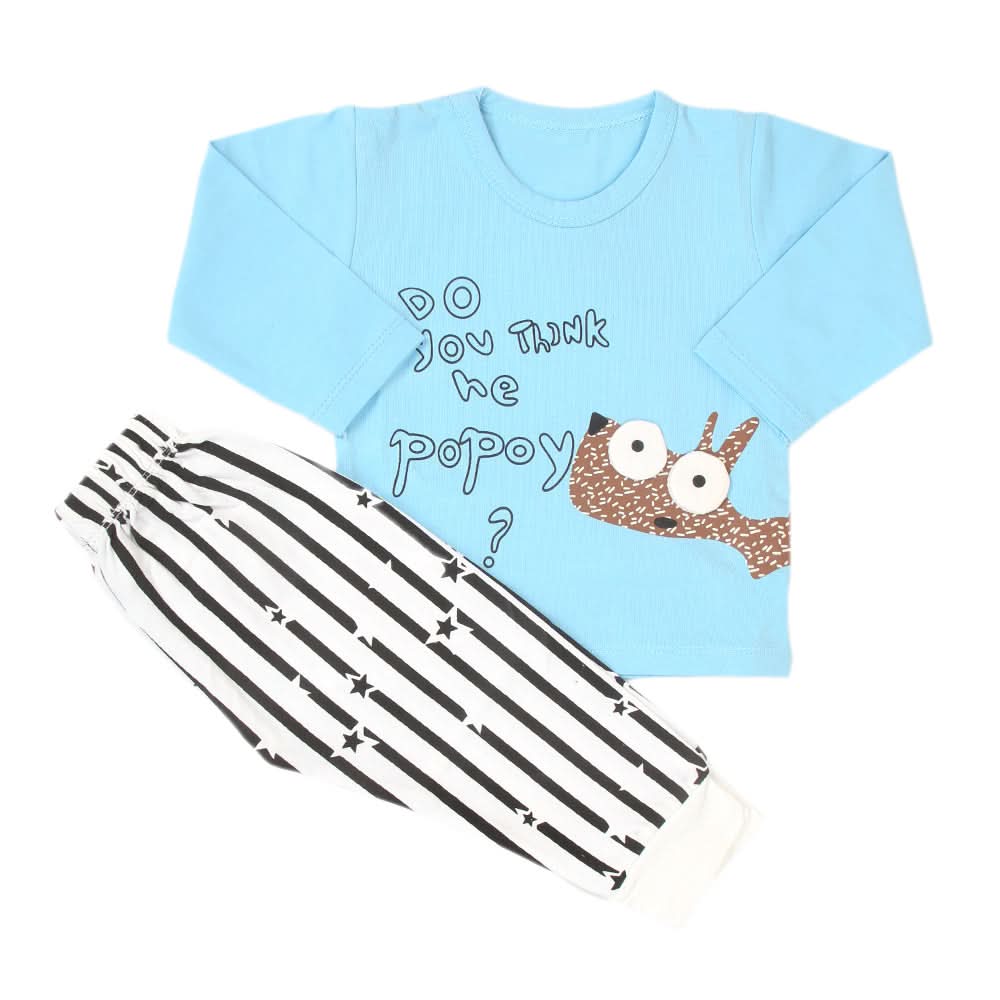 Newborn Boys Suit Full Sleeves (01025) - Blue, Kids, NB Boys Sets And Suits, Chase Value, Chase Value