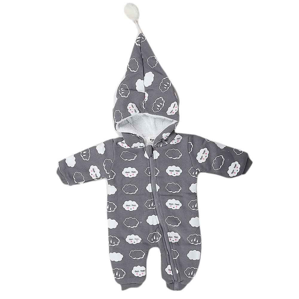 Newborn Boys Full Sleeves Romper - Grey, Kids, New Born Boys Rompers, Chase Value, Chase Value