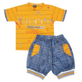 Boys Short Suit - Mustard, Kids, Boys Sets And Suits, Chase Value, Chase Value