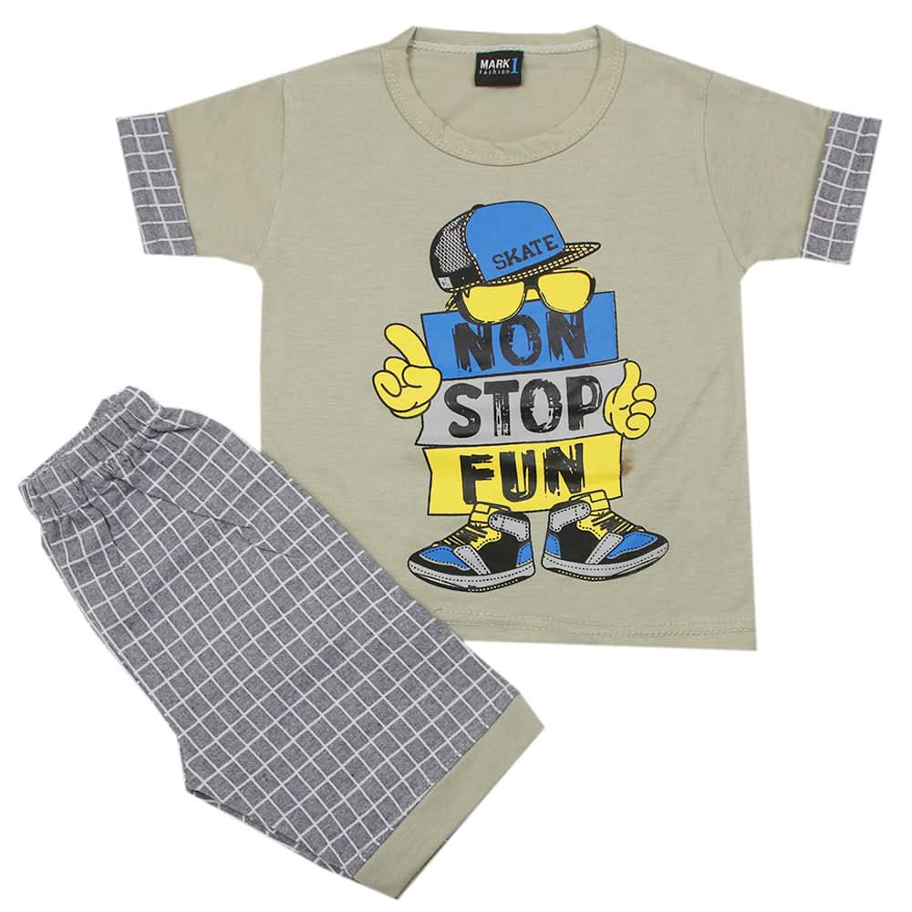 Boys Short Suit - Light Green, Kids, Boys Sets And Suits, Chase Value, Chase Value