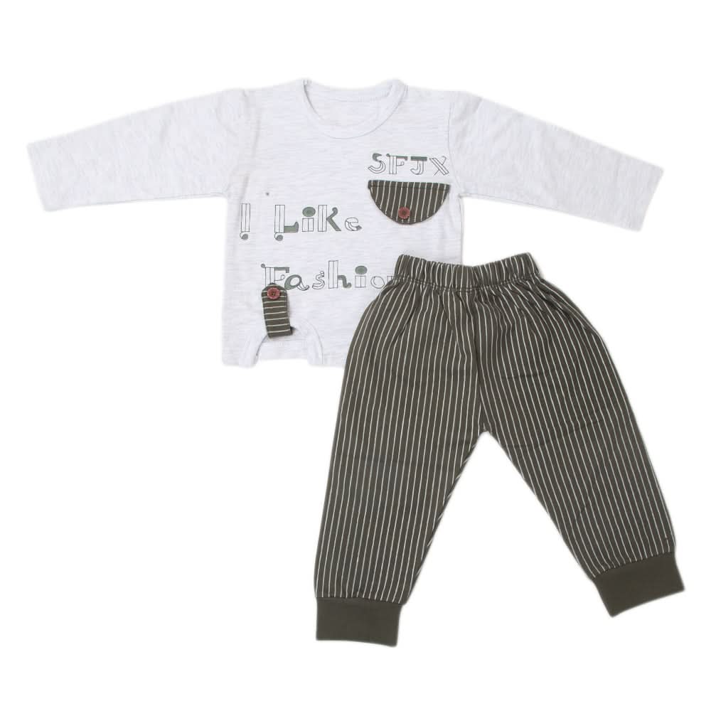 Newborn Boys Full Sleeves Suit (01001) - Green, Kids, NB Boys Sets And Suits, Chase Value, Chase Value