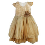 Girls Fancy Frock - Golden, Girls Frocks, Chase Value, Chase Value