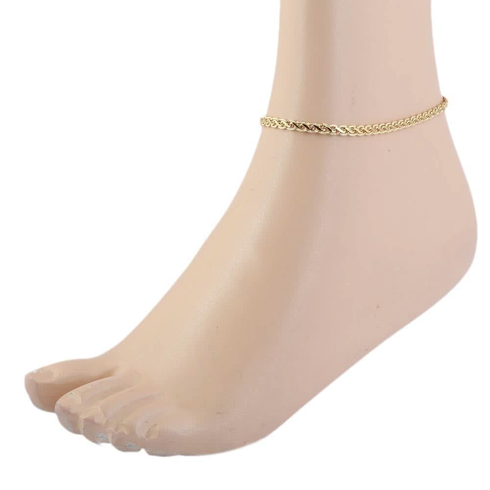 Women's Anklet - Golden, Women, Foot Jewellery, Chase Value, Chase Value