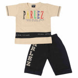 Boys Half Sleeves Suit - Beige, Kids, Boys Sets And Suits, Chase Value, Chase Value