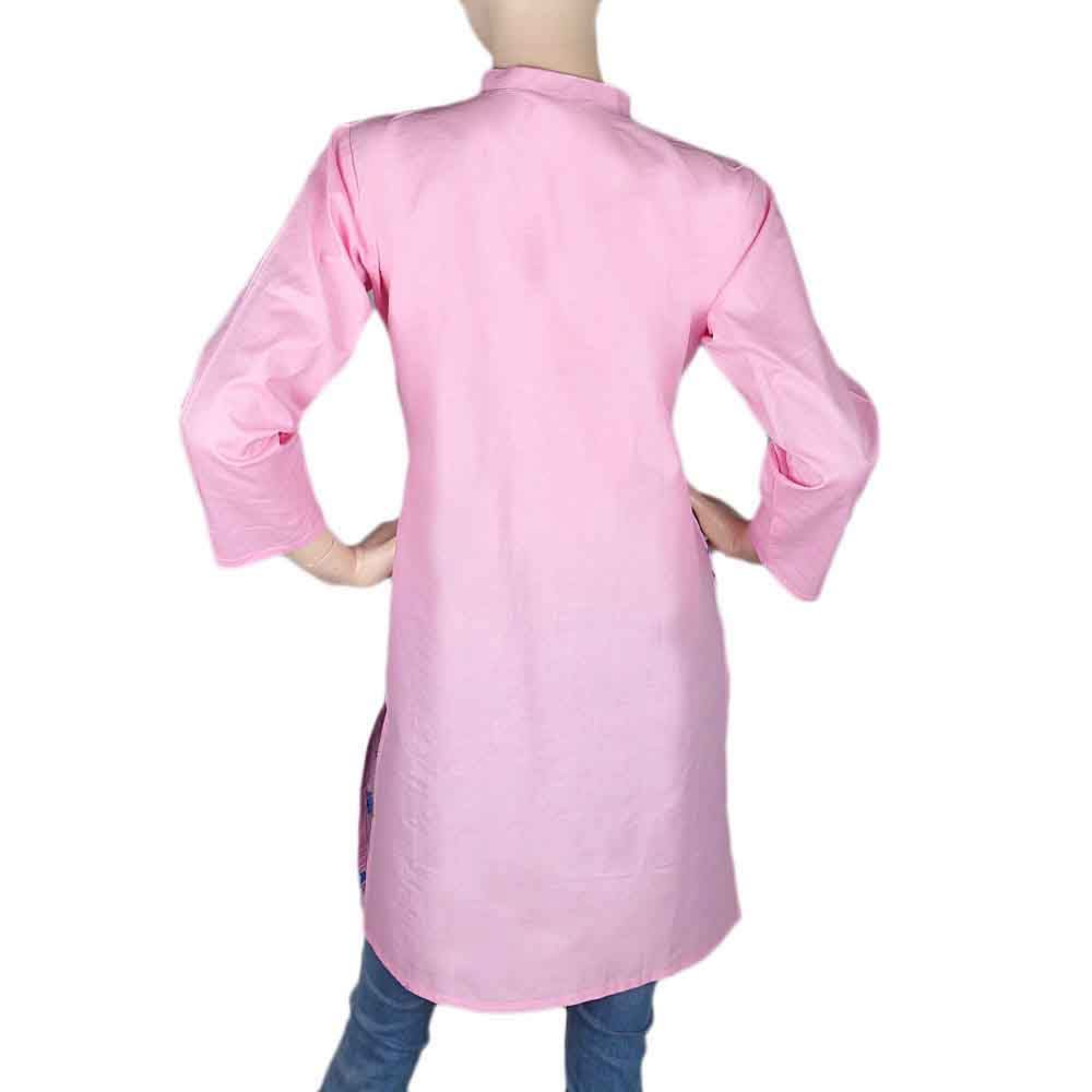 Women's Embroidered Kurti - Pink, Women, Ready Kurtis, Chase Value, Chase Value