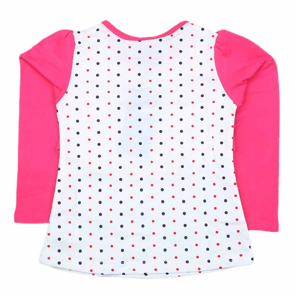 Girls Full Sleeves T Shirt 2 Pcs - Dark Pink, Kids, Girls T-Shirts, Chase Value, Chase Value
