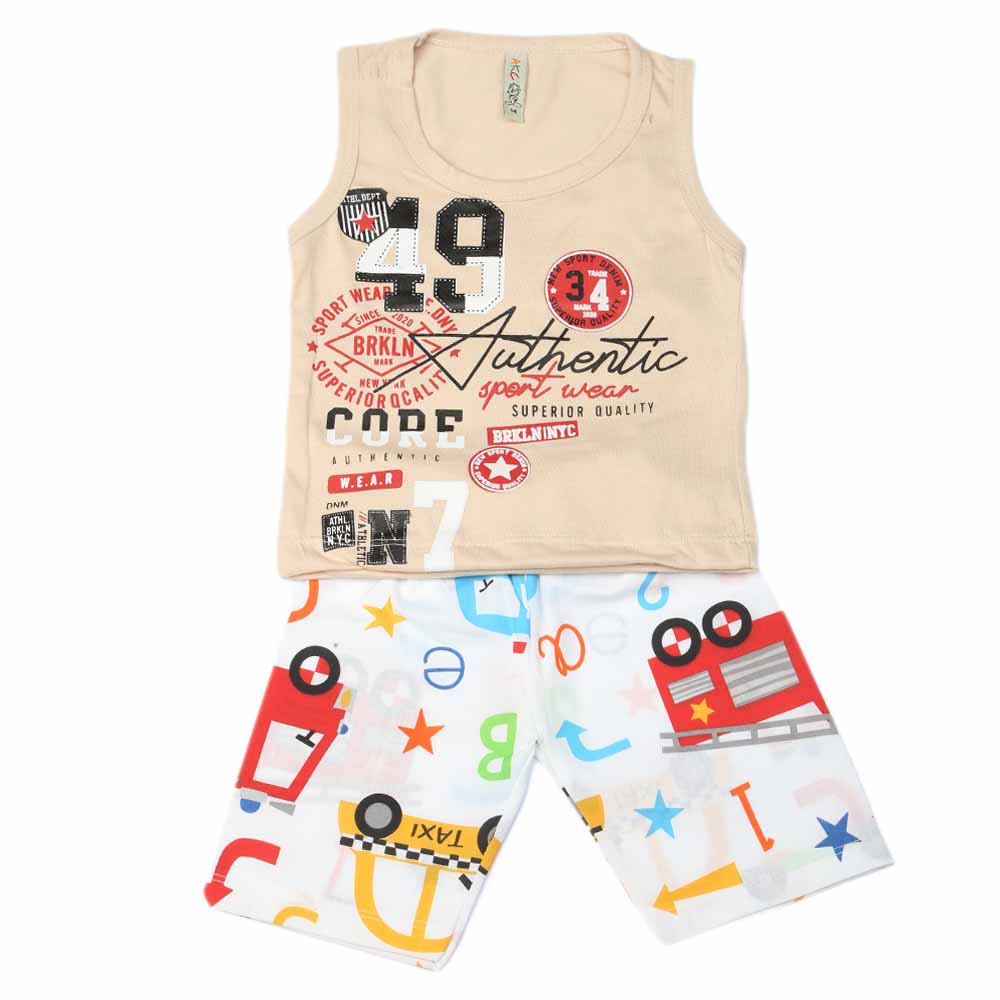 Boys Sando Suit - Beige, Kids, Boys Sets And Suits, Chase Value, Chase Value
