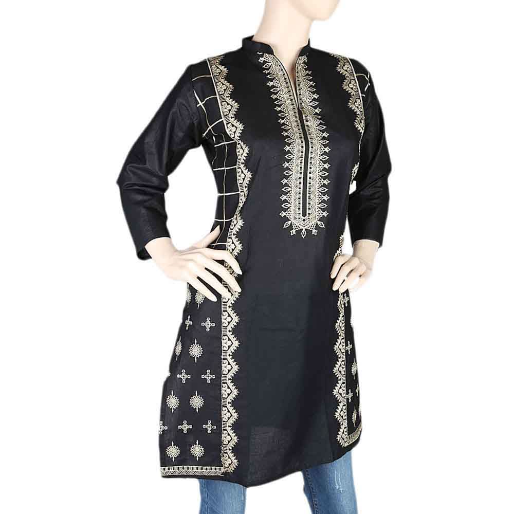 Women's Embroidered Kurti - Black, Women's Fashion, Chase Value, Chase Value