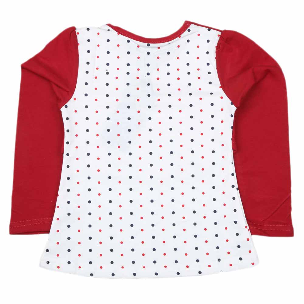 Girls Full Sleeves T Shirt 2 Pcs - Maroon, Kids, Girls T-Shirts, Chase Value, Chase Value