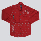Boys Casual Shirt Full Sleeves - Maroon, Kids, Boys Shirts, Chase Value, Chase Value