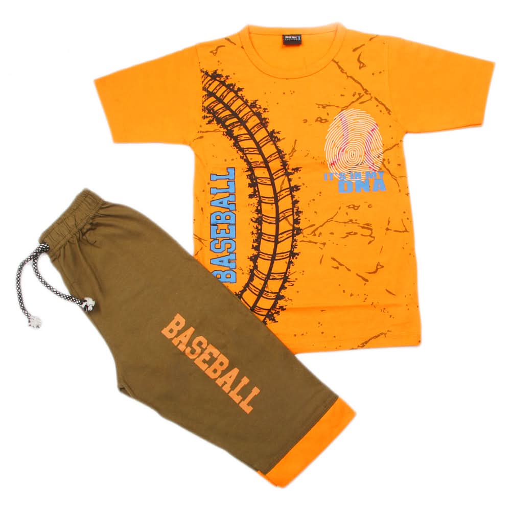 Boys Short Suit - Orange, Kids, Boys Sets And Suits, Chase Value, Chase Value
