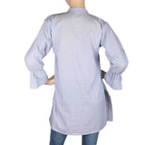 Women's Embroidered Kurti With Front Button - Light Blue, Women's Fashion, Chase Value, Chase Value