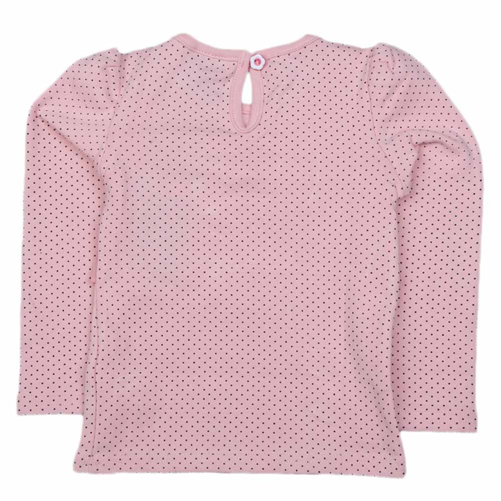 Girls Full Sleeves T Shirt - Peach, Kids, Girls T-Shirts, Chase Value, Chase Value