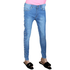 Women's Pearl Denim Pant - Light Blue, Women, Pants & Tights, Chase Value, Chase Value