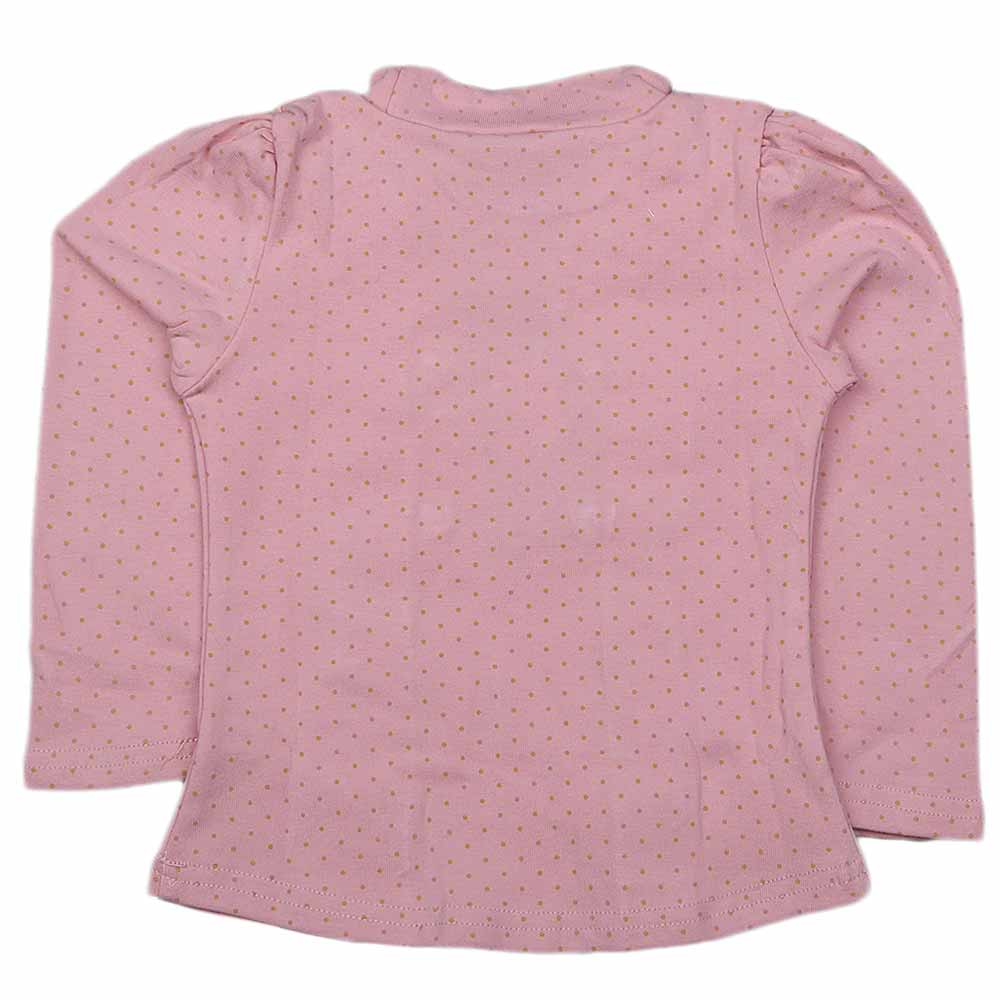Girls Full Sleeves T Shirt - Peach, Kids, Girls T-Shirts, Chase Value, Chase Value