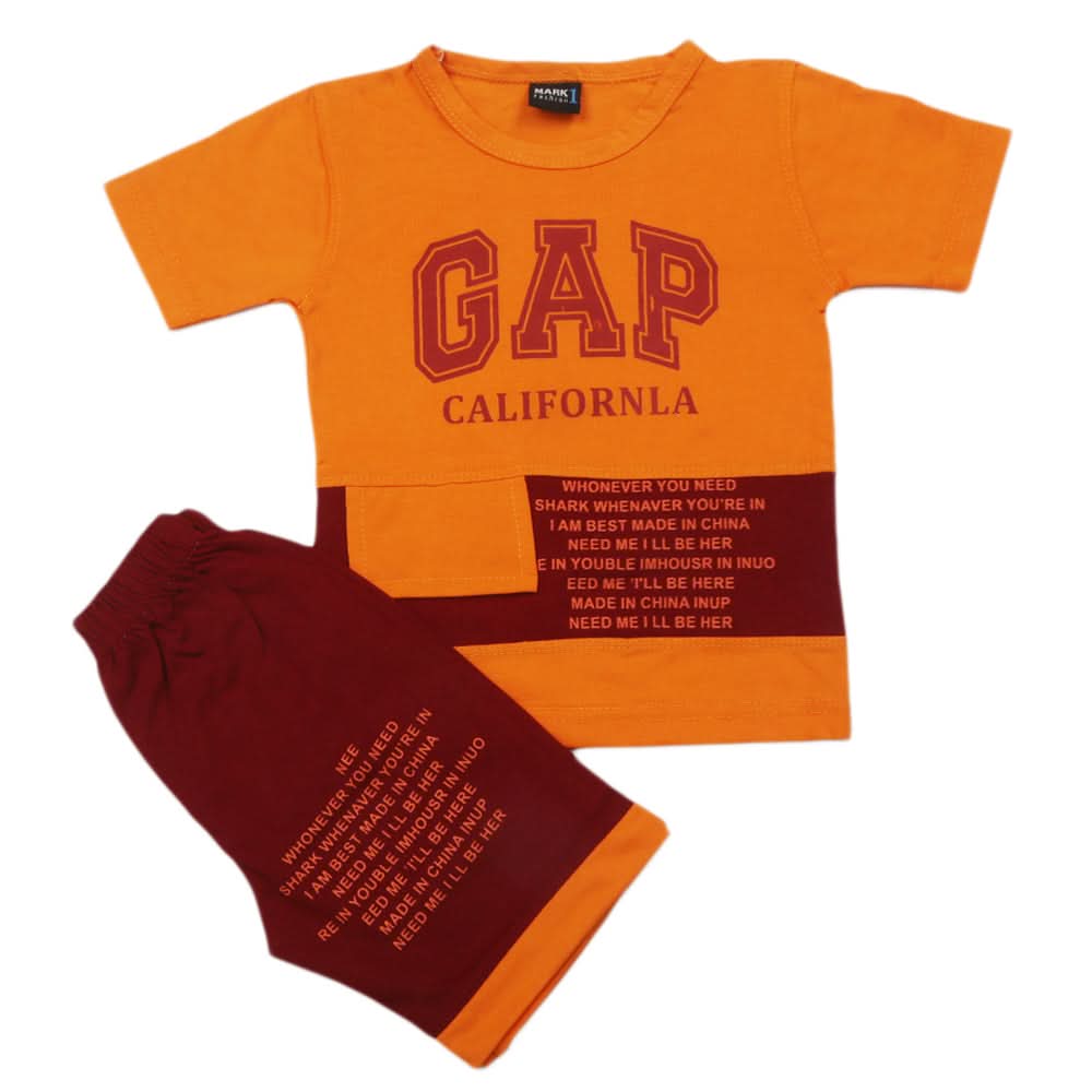 Boys Short Suit - Orange, Kids, Boys Sets And Suits, Chase Value, Chase Value