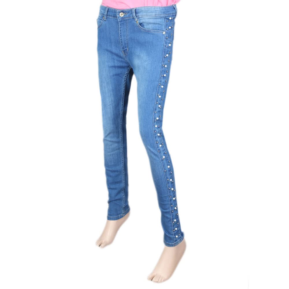 Women's Pearl Denim Pant - Light Blue, Women, Pants & Tights, Chase Value, Chase Value
