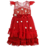 Girls Fancy Frock - Red, Girls Frocks, Chase Value, Chase Value
