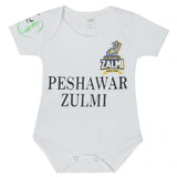 Newborn Peshawar Zalmi Half Sleeves Romper - White, Kids, New Born Boys Rompers, Kids, New Born Girls Rompers, Chase Value, Chase Value