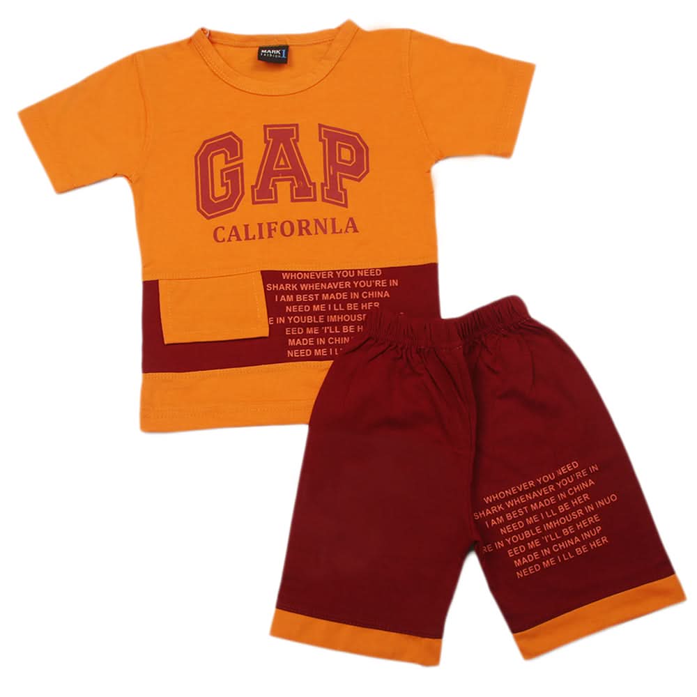 Boys Short Suit - Orange, Kids, Boys Sets And Suits, Chase Value, Chase Value