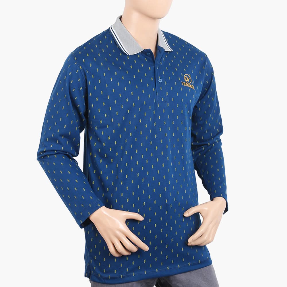 Men's Full Sleeves T-Shirt - Blue, Men's T-Shirts & Polos, Chase Value, Chase Value