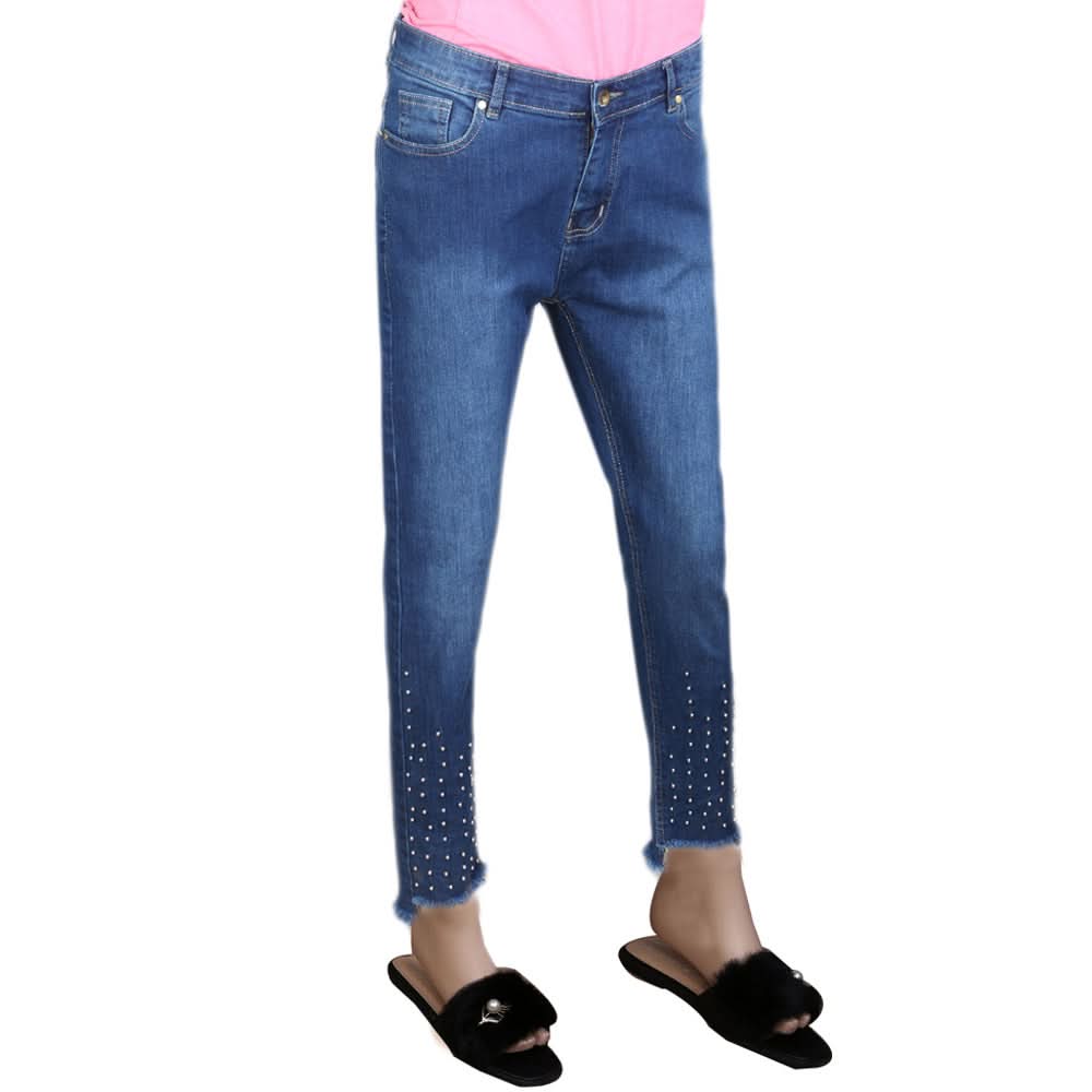 Women's Denim Pant - Blue, Women, Pants & Tights, Chase Value, Chase Value