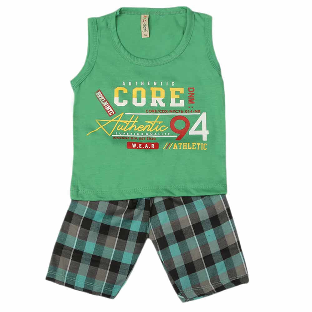 Boys Sando Suit - Green, Kids, Boys Sets And Suits, Chase Value, Chase Value