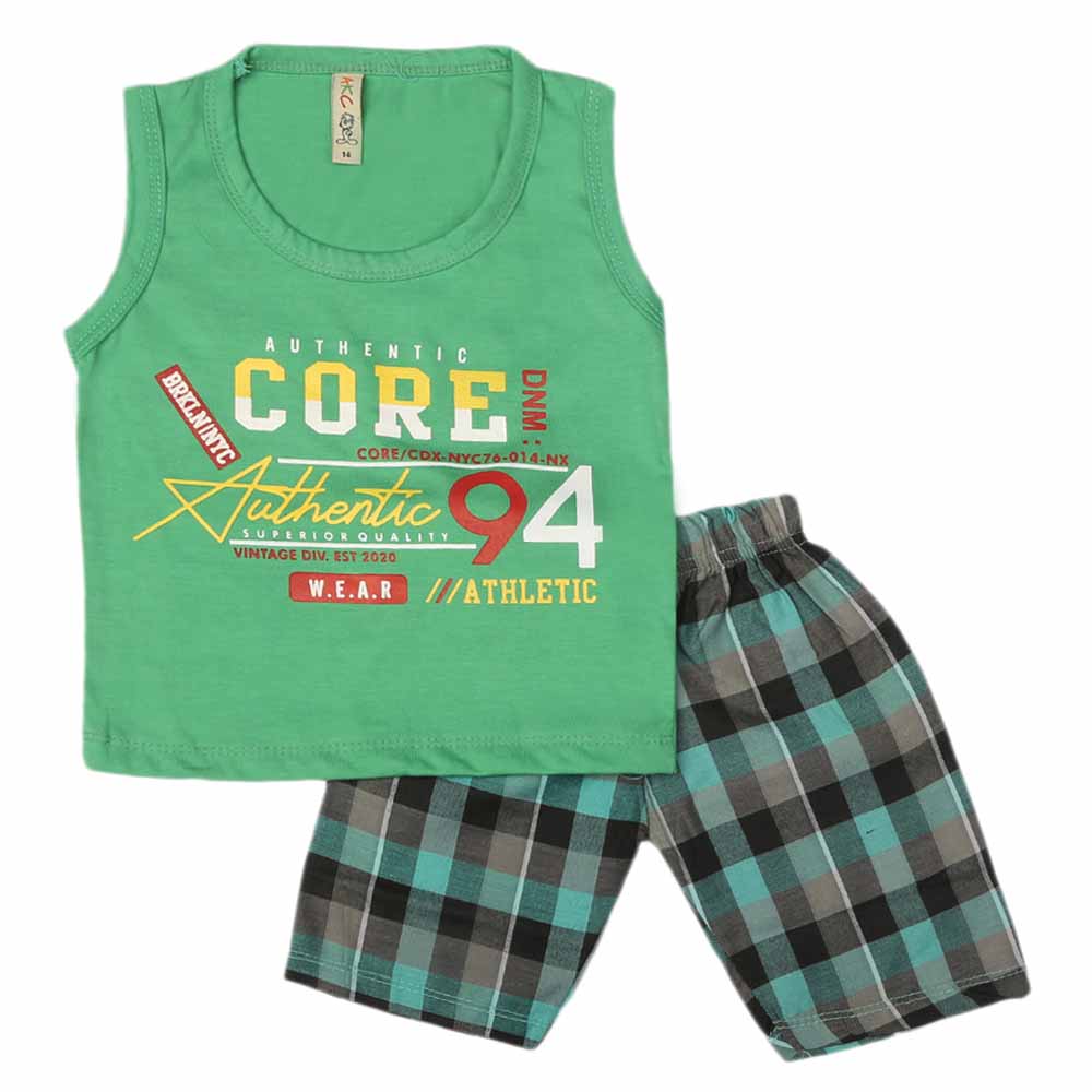 Boys Sando Suit - Green, Kids, Boys Sets And Suits, Chase Value, Chase Value