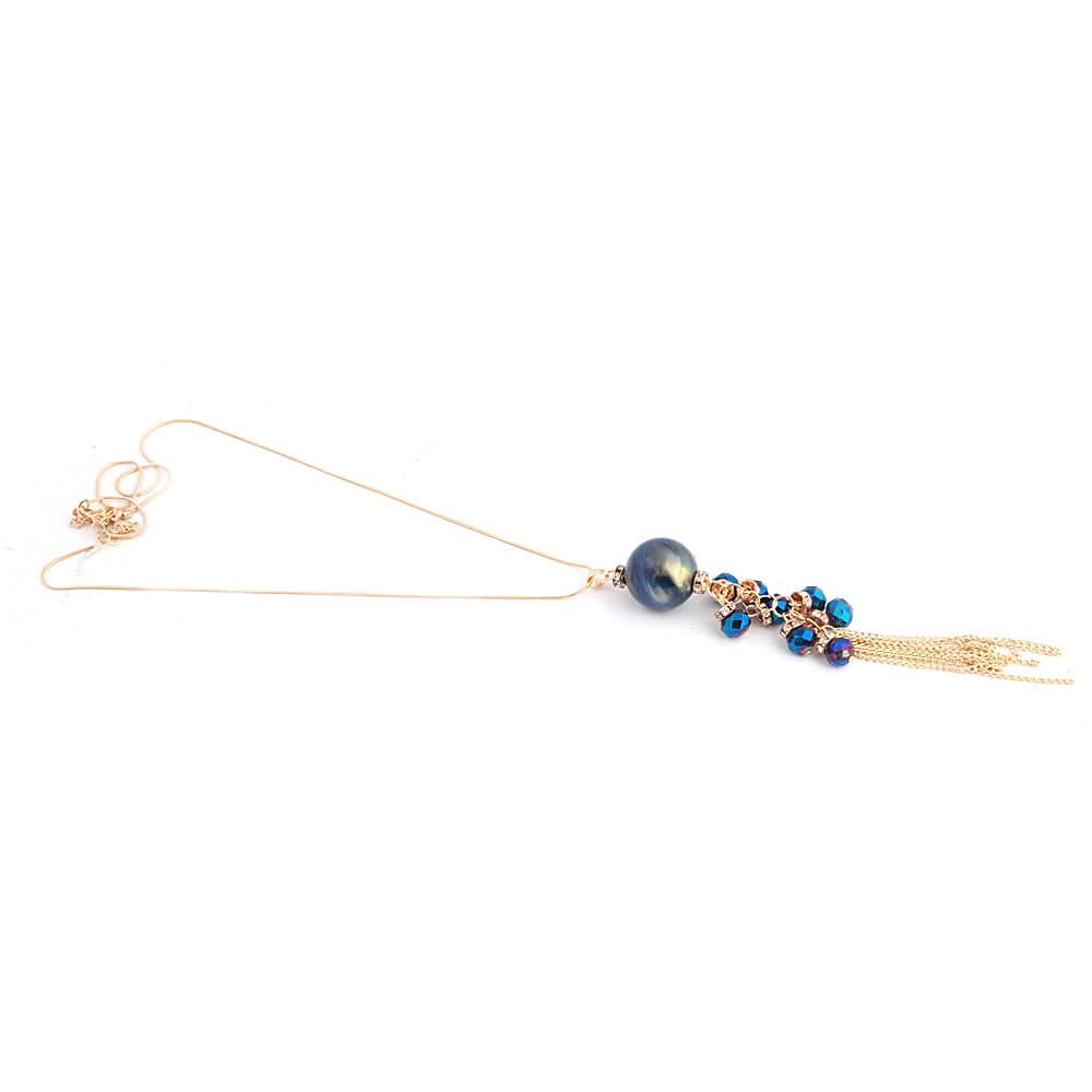 Women's Beads Long Mala - Navy Blue, Women, Chains & Lockets, Chase Value, Chase Value