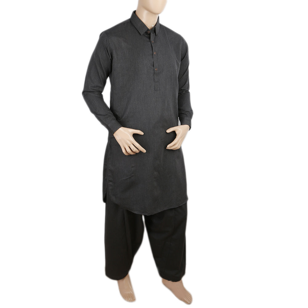 Men's Mashriq Slim Fit Kameez Shalwar - Grey, Men, Shalwar Kameez, Chase Value, Chase Value