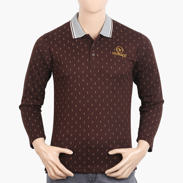 Men's Full Sleeves T-Shirt - Dark Brown, Men's T-Shirts & Polos, Chase Value, Chase Value