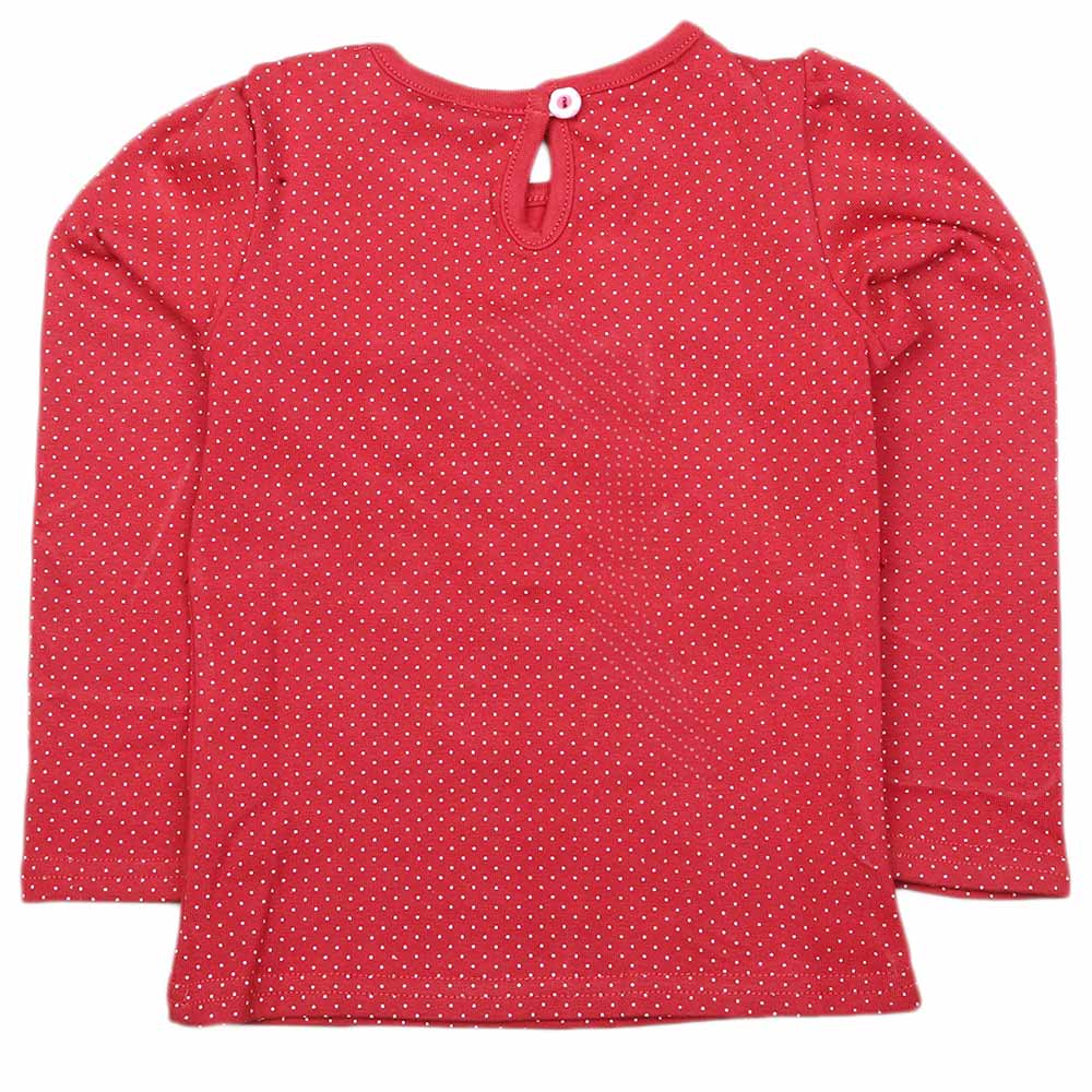 Girls Full Sleeves T Shirt - Maroon, Kids, Girls T-Shirts, Chase Value, Chase Value