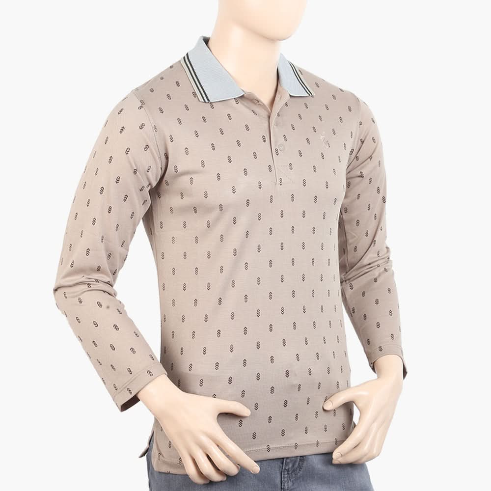 Men's Full Sleeves T-Shirt - Light Brown, Men's T-Shirts & Polos, Chase Value, Chase Value