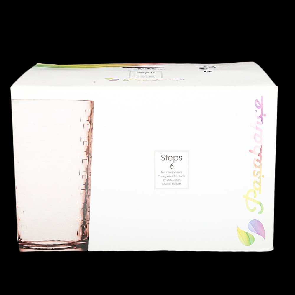 Steps Pink Glass 6 Pcs - Pink, Home & Lifestyle, Glassware & Drinkware, Chase Value, Chase Value