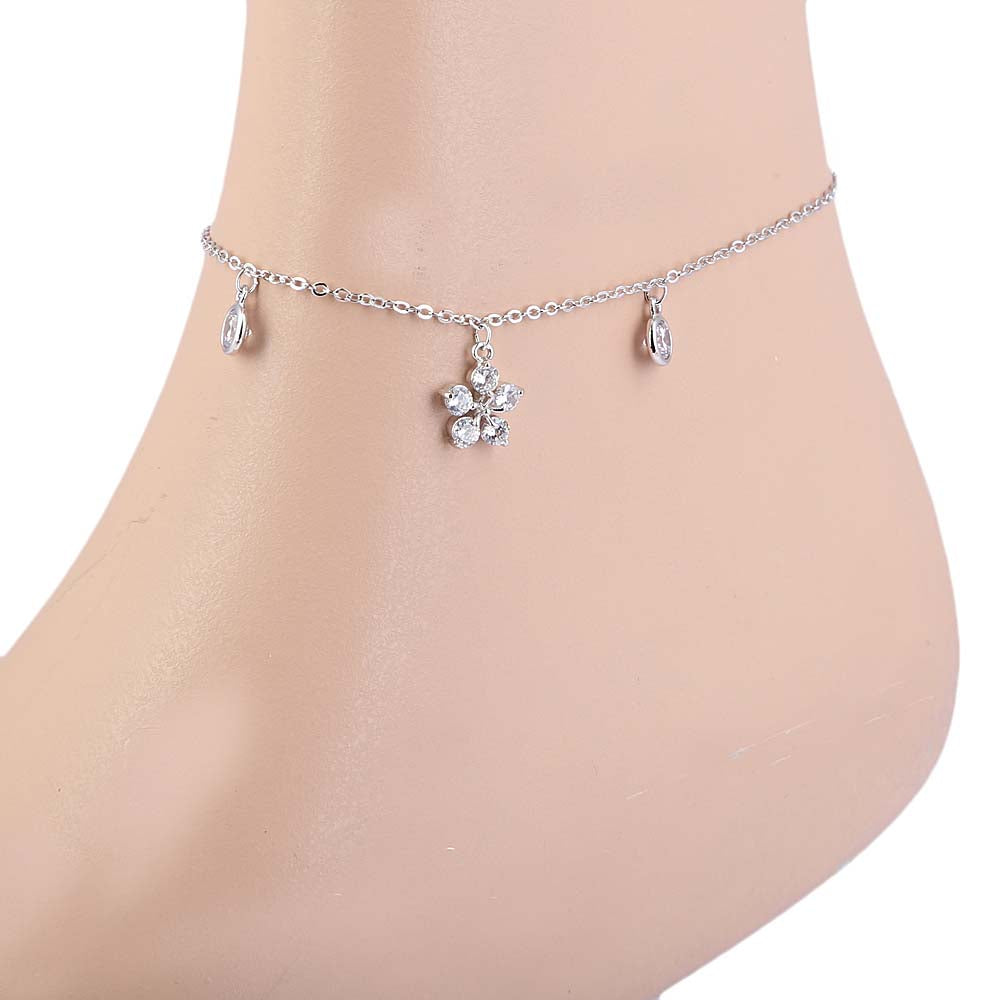 Women's Anklet - Silver, Women, Foot Jewellery, Chase Value, Chase Value