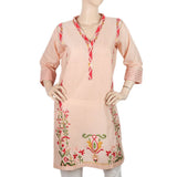 Women's Embroidered Kurti - Peach, Women, Ready Kurtis, Chase Value, Chase Value