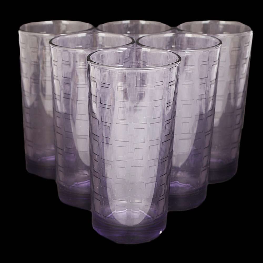 Steps Purple Glass 6 Pcs, Home & Lifestyle, Glassware & Drinkware, Chase Value, Chase Value
