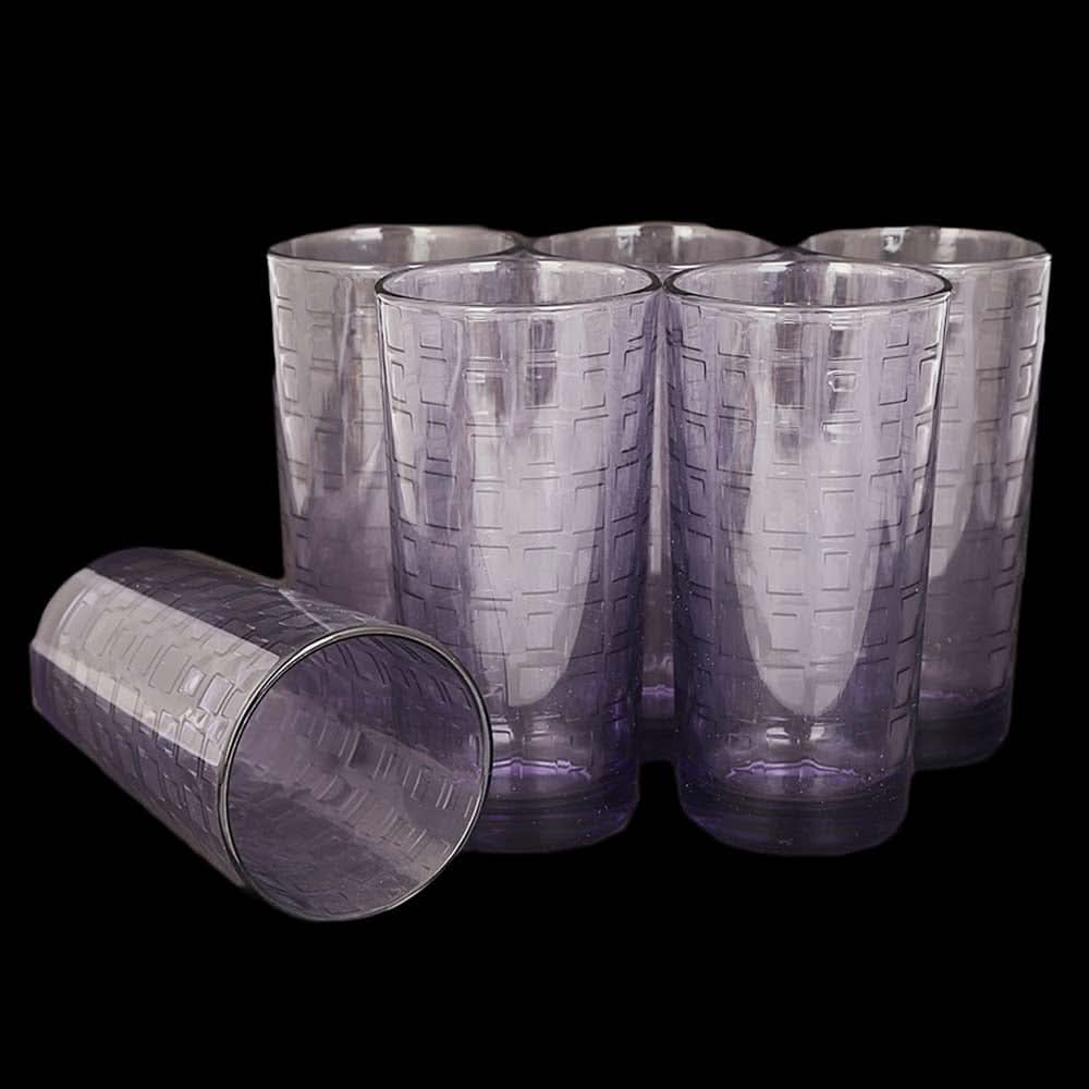 Steps Purple Glass 6 Pcs, Home & Lifestyle, Glassware & Drinkware, Chase Value, Chase Value
