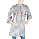Women's Embroidered Kurti With Front Button - Black, Women's Fashion, Chase Value, Chase Value