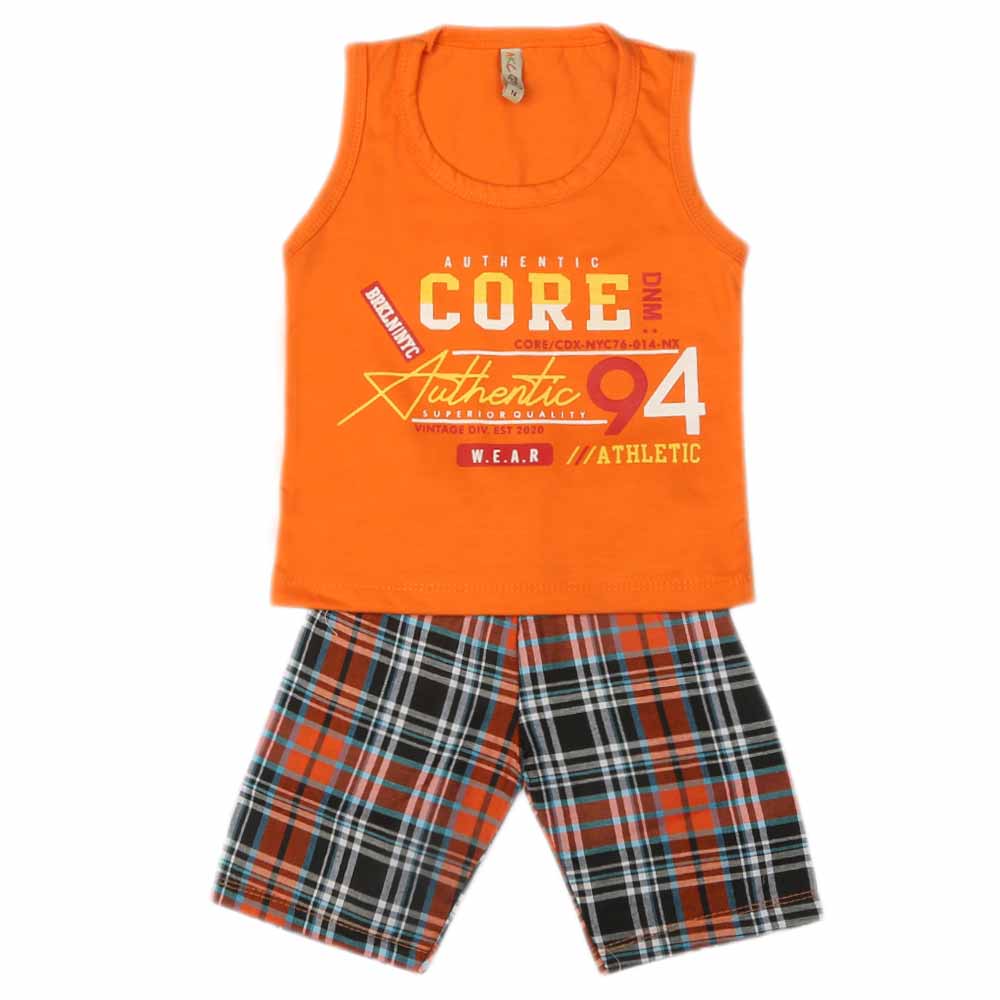 Boys Sando Suit - Orange, Kids, Boys Sets And Suits, Chase Value, Chase Value