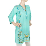 Women's Embroidered Kurti - Sea Green, Women, Ready Kurtis, Chase Value, Chase Value