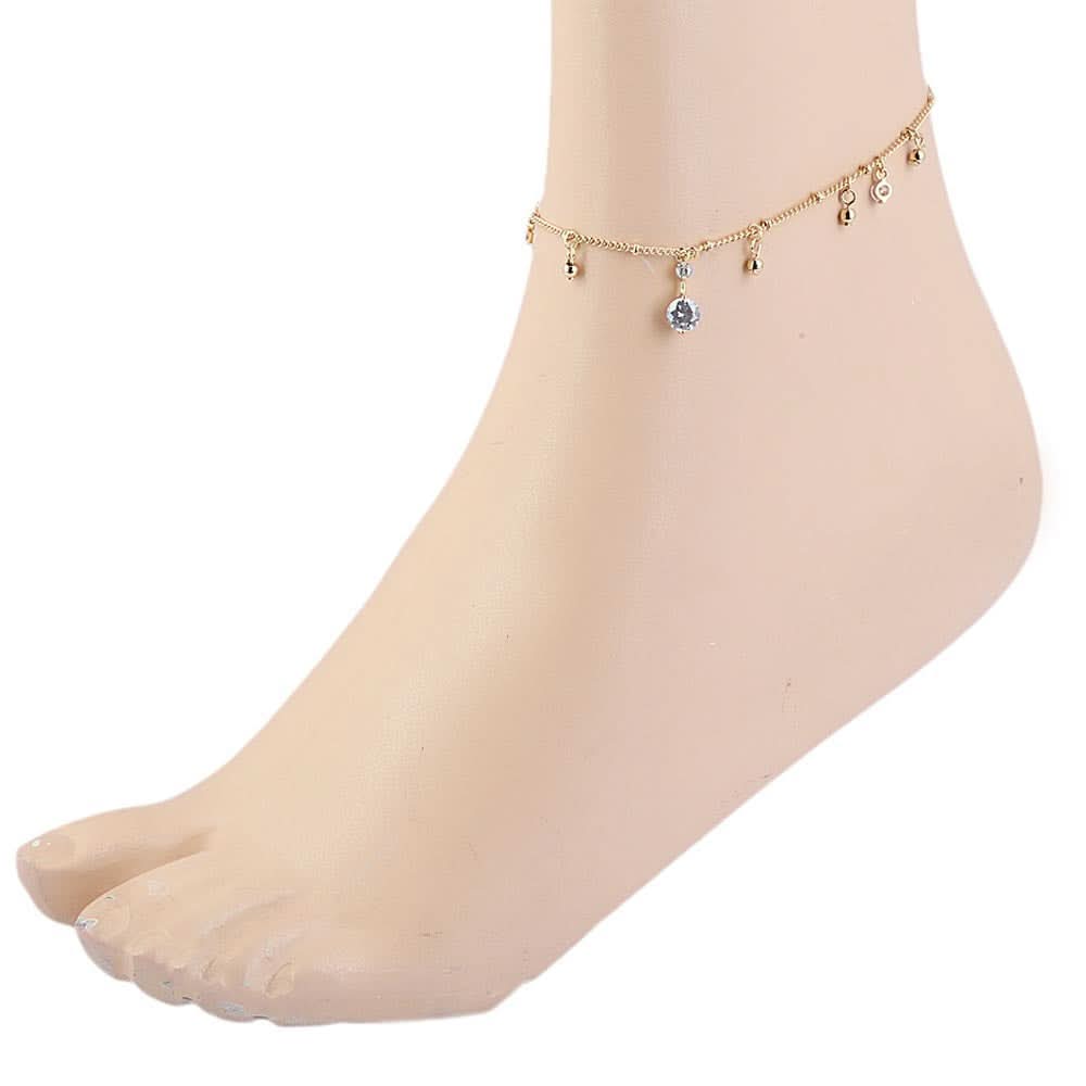 Women's Anklet - Golden, Women, Foot Jewellery, Chase Value, Chase Value