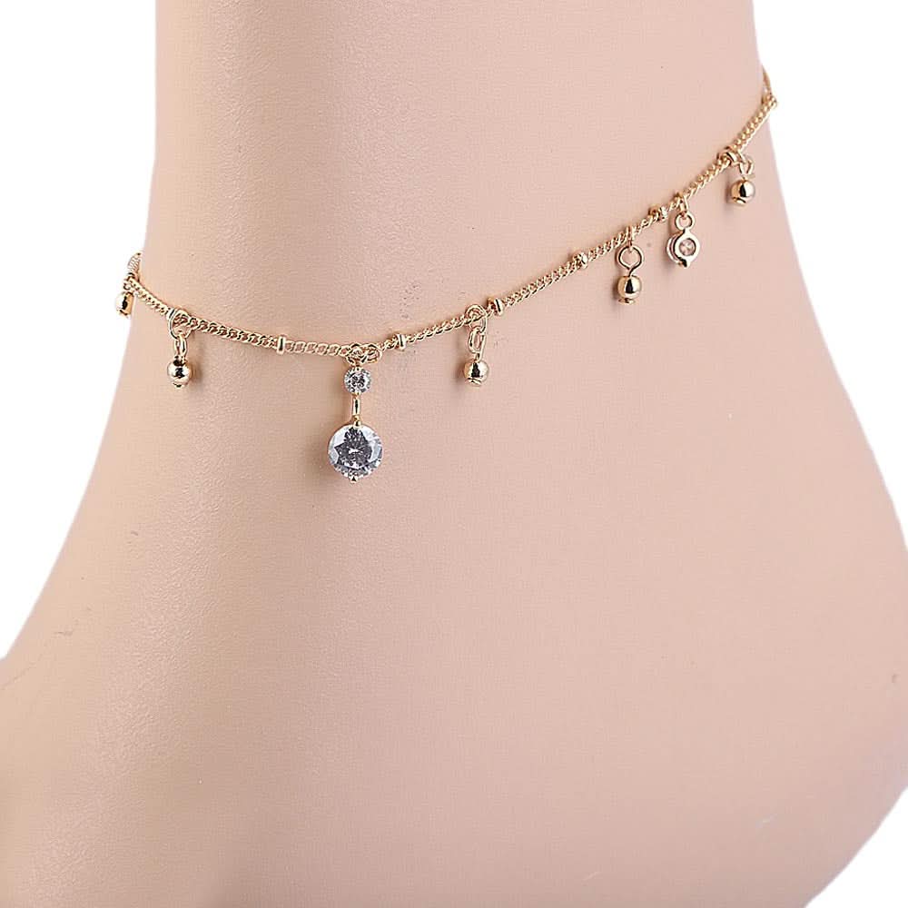 Women's Anklet - Golden, Women, Foot Jewellery, Chase Value, Chase Value