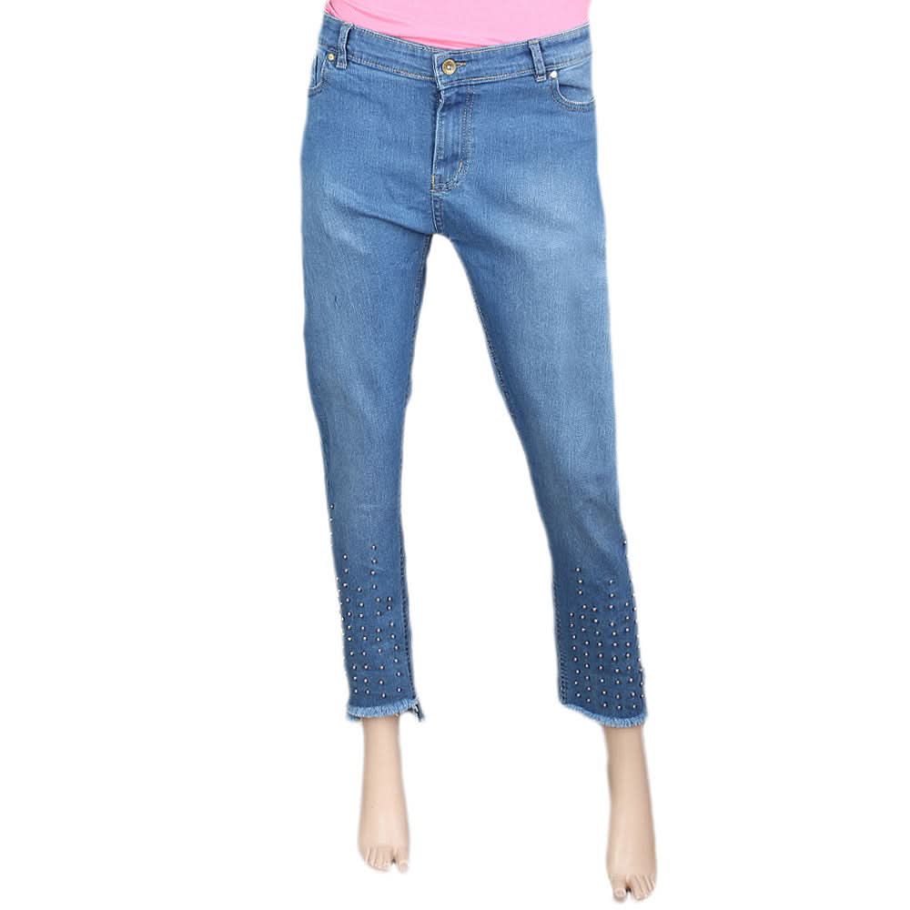 Women's Denim Pant - Light Blue, Women, Pants & Tights, Chase Value, Chase Value