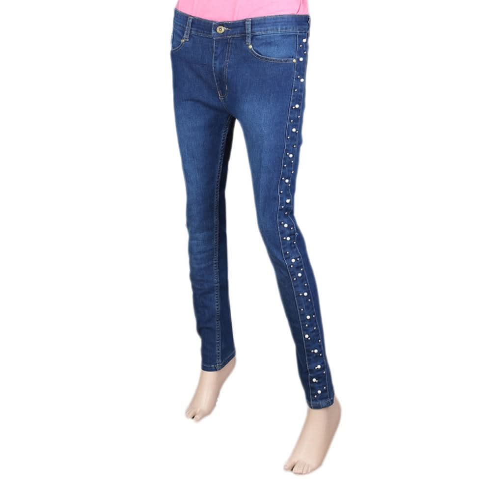 Women's Pearl Denim Pant - Blue, Women, Pants & Tights, Chase Value, Chase Value