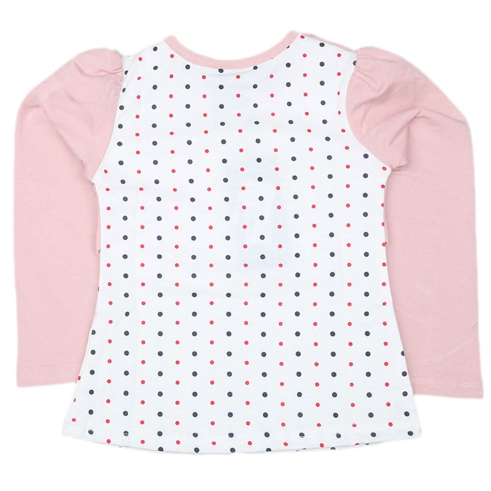 Girls Full Sleeves T Shirt 2 Pcs - Peach, Kids, Girls T-Shirts, Chase Value, Chase Value