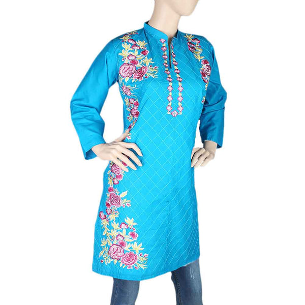Women's Embroidered Kurti - Blue, Women's Fashion, Chase Value, Chase Value