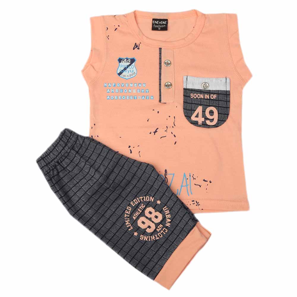 Boys Sando Suit 1308 - Peach, Kids, Boys Sets And Suits, Chase Value, Chase Value